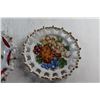 Image 2 : (2) Porcelain Fruit Pattern Plates/Wall Decor