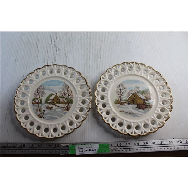 (2) Porcelain Decorative Plates