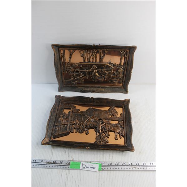 Maple Sugar Time and Traveler's Rest Wall Decor 14'' x 10''