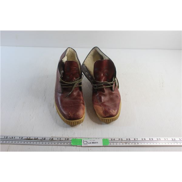 Leather Faux Fur Winter Boots - Size 12''