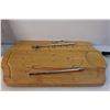 Image 4 : Beechwood Dish Rack NIB & Meat Carving Board