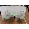 Image 1 : *Metal Patio Set- Table 27.5" Tall x 24" Wide & (2) Chairs 35" Tall x 18" Wide