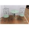Image 5 : *Metal Patio Set- Table 27.5" Tall x 24" Wide & (2) Chairs 35" Tall x 18" Wide
