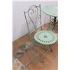 Image 6 : *Metal Patio Set- Table 27.5" Tall x 24" Wide & (2) Chairs 35" Tall x 18" Wide
