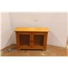 Image 1 : *Wood Cabinet with Glass Doors 27" Tall x 37.5" Long x 10.5" Deep