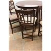 Image 4 : *Wood Table with Leaf 38" Tall x 42" Wide & (6) Chairs 40" Tall x 17" Wide