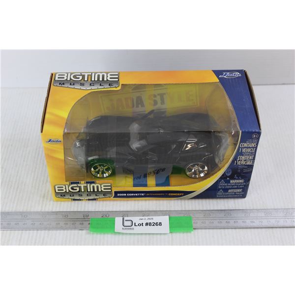 Jada Toys Bigtime Muscle 2009 Chevy Corvette Stingray Cocept 1:24 Scale Diecast Car- NIB