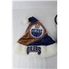 Image 2 : Edmonton Oilers Santa Claus Hat w/ Mantra Sports Stretchy Exercise Band