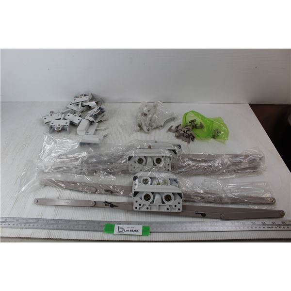 Lot Of Window Hardware, Awning Window Operators, Snap In Crank Handles, Sash Locks, Misc.