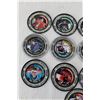 Image 2 : (13) 1990s NHL Irwin Toys Katch Medallions - Gretzky , Lindros, Koivu, Etc.