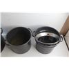 Image 4 : (2) Graniteware Pots and a Strainer Insert