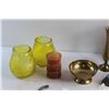 Image 3 : Candles, Candle Holders, Vap O Sel Traveling Steamer and Brass Candy Dish