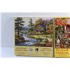 Image 3 : (2) Mountain Creek Cabin and Barnyard Chickens 500 pc Jigsaw Puzzles