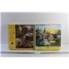 Image 1 : (2) Forest Collage and a Tranquil Setting 1000 pc Jigsaw Puzzles