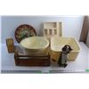 Image 1 : Wall Clock, Knife Holder, Cutlery Tray, Plastic Bowls and Misc.