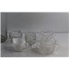 Image 2 : Glass Vase. Tea Cups and Cream & Sugar Set