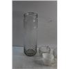 Image 3 : Glass Vase. Tea Cups and Cream & Sugar Set