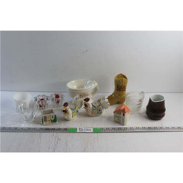 Candle Holders, Cream & Sugar Sets and Misc.