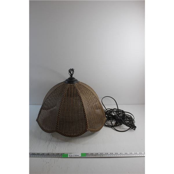 *Wicker Swag Lamp - As Is