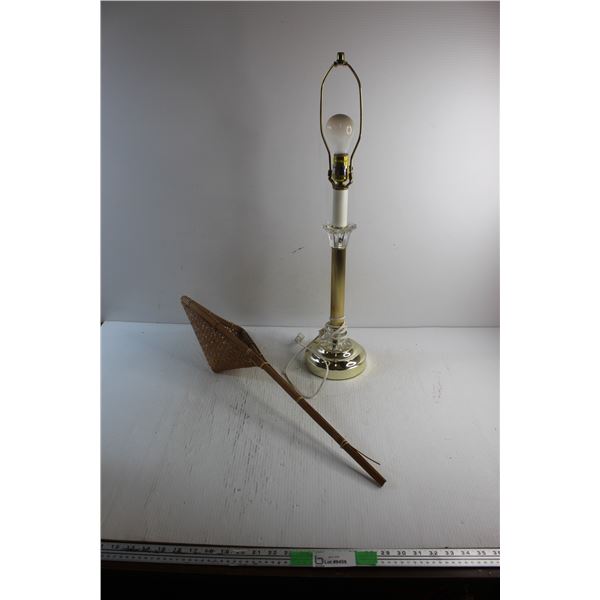 Wicker Net Decor and Desk Lamp without Shade - Tested