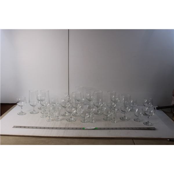Lot of Assorted Stemware Glasses