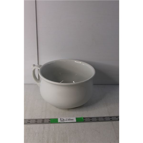 Ironstone China Chamber Pot 8.75" Diameter