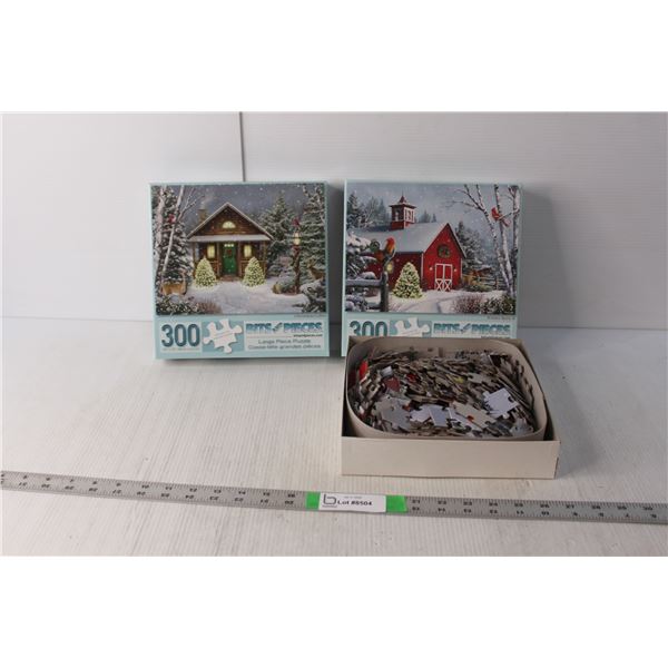 (2) Christmas Puzzles- As Is