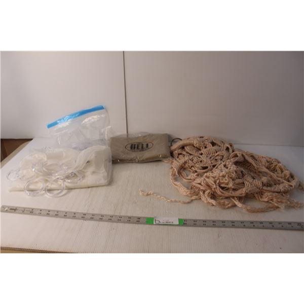 Macrame Hanging Flower Pot Holder, (2) Shower Curtains