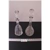Image 1 : (2) Crystal Decanters - One is Pinwheel Pattern