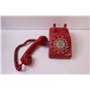 Image 2 : Red Rotary Dial Desk Telephone