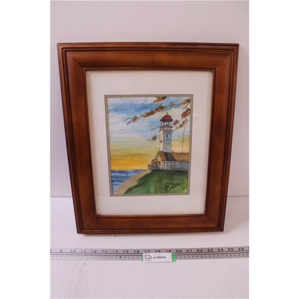 Framed Water Colour Painting - 18" x 15"