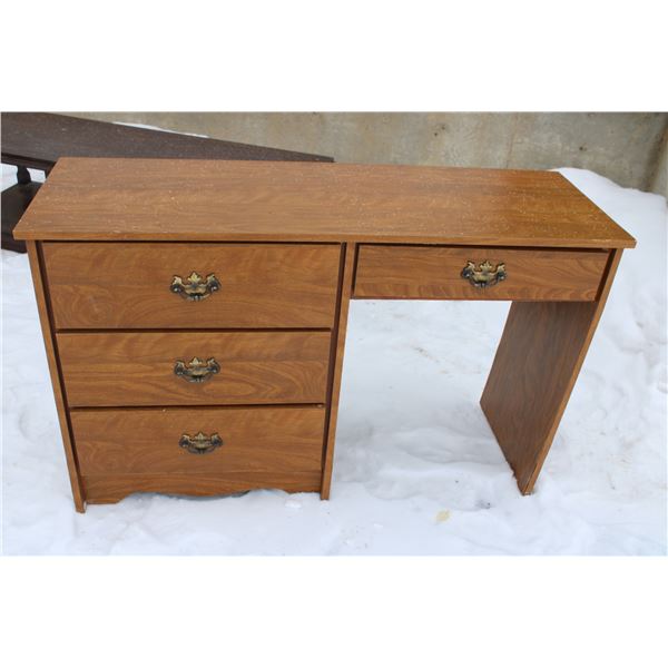 ** Four Drawer Hallway Desk - 16" x 46" x 29" - Some Damage