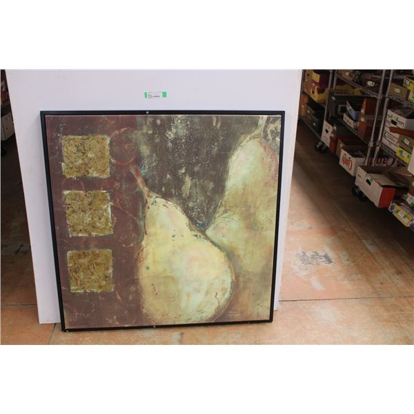 * Framed Artwork - Poire miroir II - With Authenticity Certificate - 39.5" x 39.5"