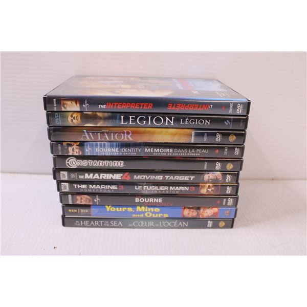 (10) DVD's - Legion, Aviator, Bourne Supremacy, etc.