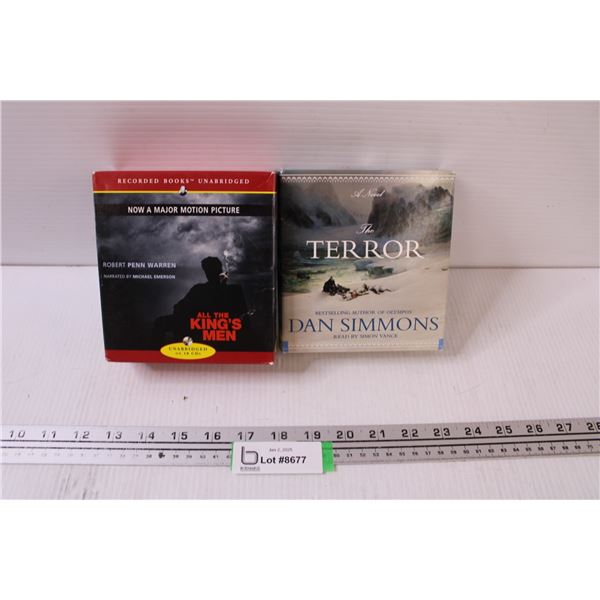(2) Audio Books on CD's - The Terror, and All The King's Men
