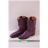Image 1 : Justin Women's Purple Cowboy Boots - Some Wear - Size 6