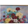 Image 3 : * Flower Painting in Frame by Anges A. Boreen - 34" x 28" - Some Wear on Frame as Pictured