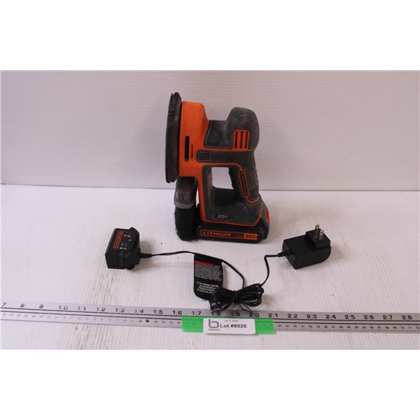 Black & Decker Mouse Corner Sander - Battery Operated w/Charger & Battery - Works - Some Paint Over