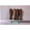 Image 1 : Mid Century Furniture Legs Set - 5" Tall - Some Sanded