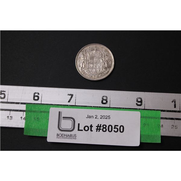 Canadian Fifty Cent Silver Coin - 1946