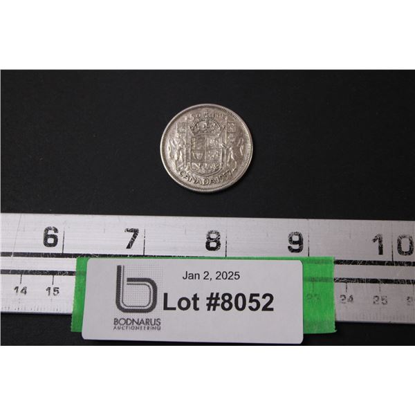Canadian Fifty Cent Silver Coin - 1957