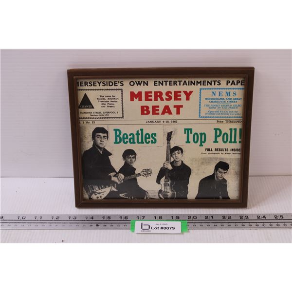 Mersey Beat Newspaper Clipping of Beatles - 1962 - Framed - 10.25" x 8.25"
