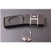 Image 4 : Pull-Back Mini Cooper Model Car - 1:24 Scale & Mini Cooper Keychain in Box