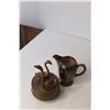 Image 2 : Brass Swans 'What Child is This' Music Figurine, (2) Pewter Candleholders, Misc.