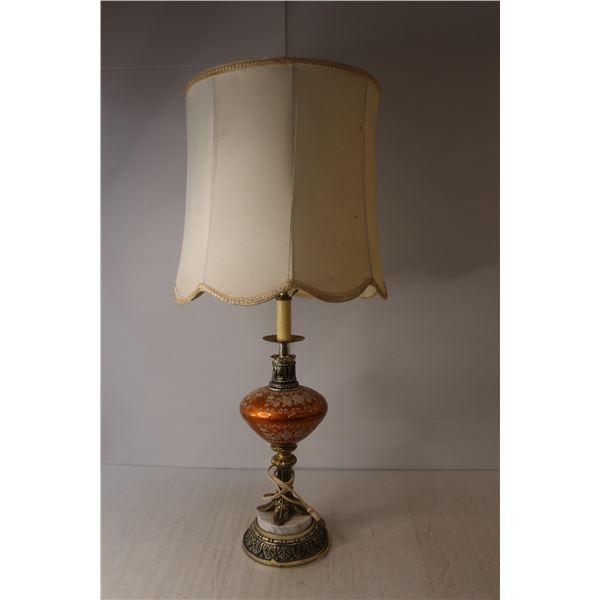 Vintage Lamp with Shade- As Is 28" Tall