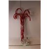 Image 1 : (9) Light Up Candy Cane Decorations 28.5" Tall, Powers On