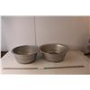 Image 1 : (2) Metal Bowls 16" & 14.25" Diameters