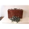Image 1 : Vintage Suitcase (Made in England) 23.5" Long & Christmas Lights- Powers On