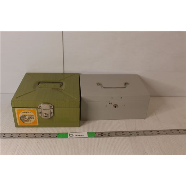 (2) Vintage File Boxes, As Is