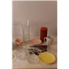Image 2 : Glass Vases, Dishes, Vintage Cutlery, Misc.